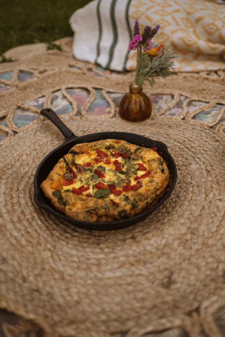 A fritta in a cast iron frying pan