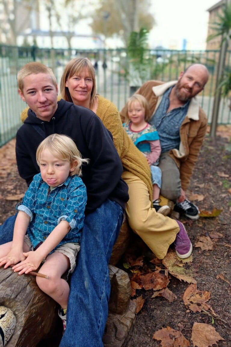 Fremantle Natural Health Founder with husband and three children in park