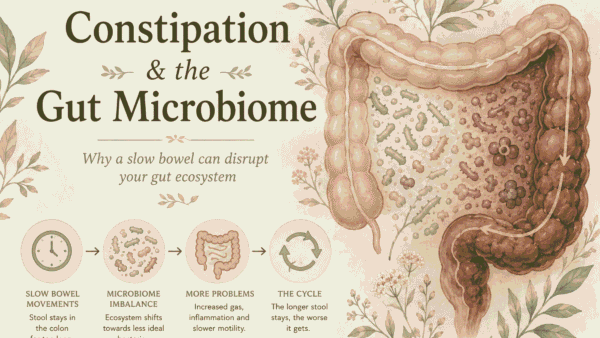 A beautiful picture highlighting a colon as it transitions from healthy to unhealthy due to constipation